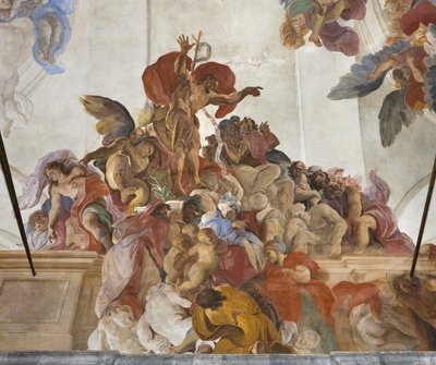 Johannes der Täufer predigt mit Engeln, Sibyllen und Propheten, ca. 1696-97 von Paolo Pagani